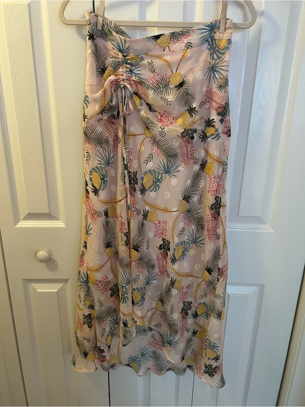 Lea & Viola Light Pink Tropical/Pineapple Print Skirt